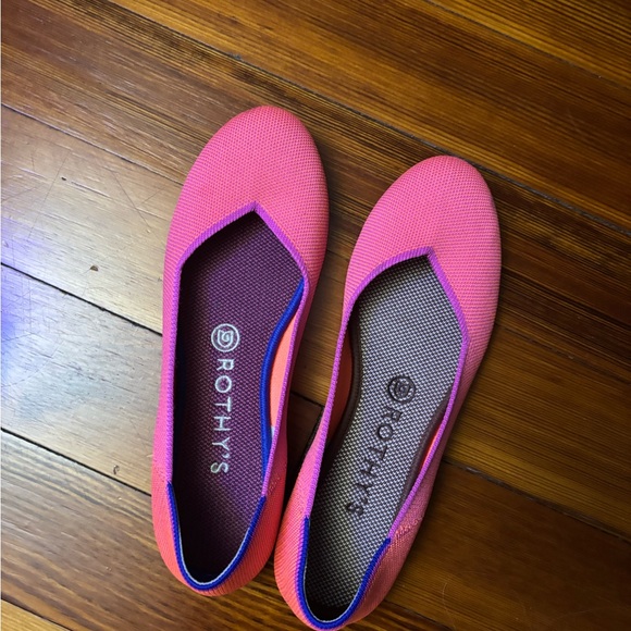 Rothy's Pink Flats Comfortable Slip-On Loafers - Picture 1 of 2